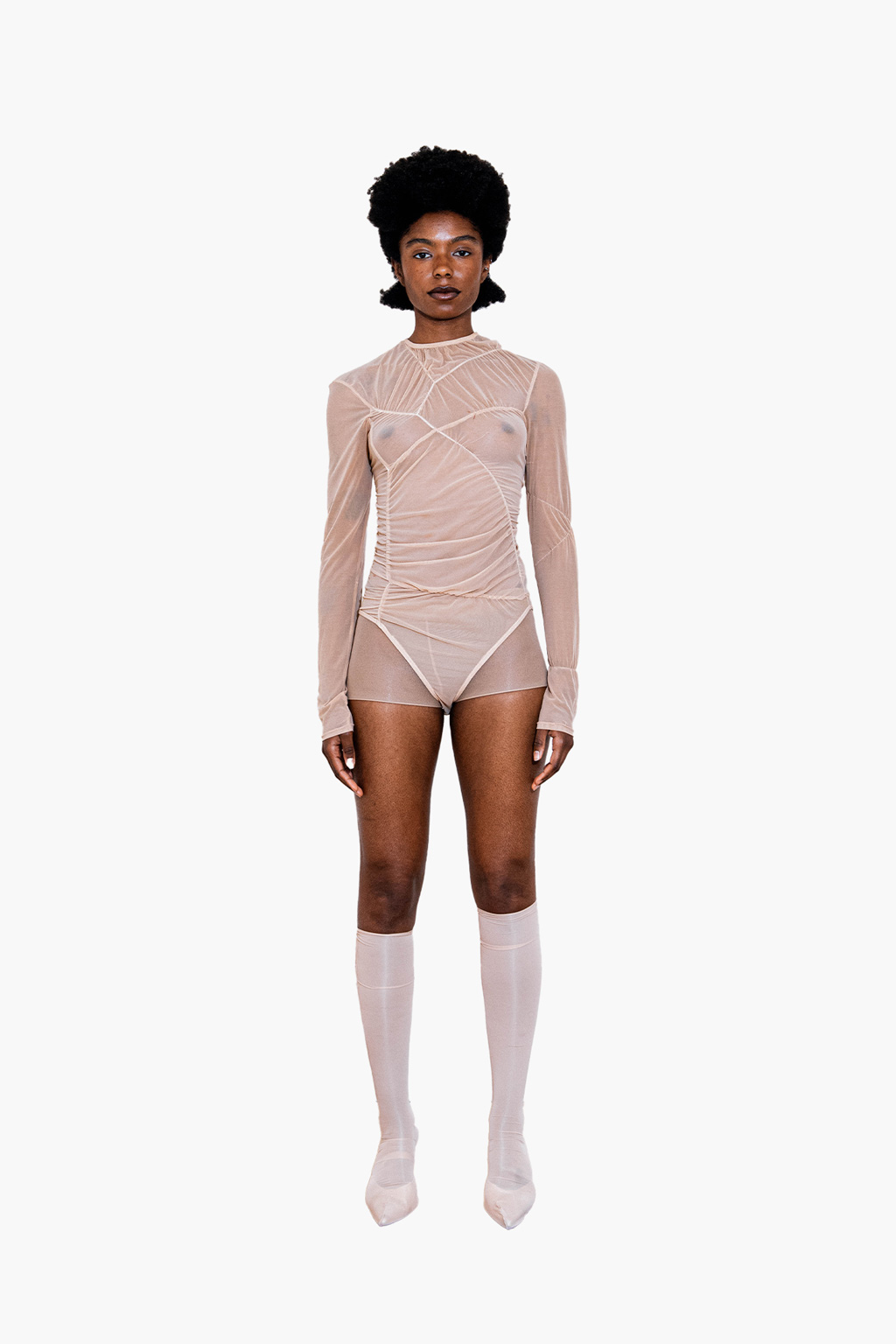 DRAPED ASYMETRIC BODYSUIT