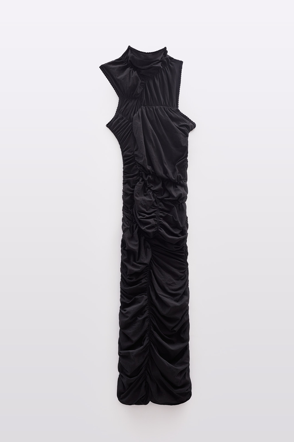 DRAPED ASYMETRIC DRESS IN BLACK